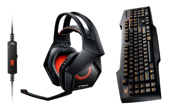 Słuchawki Asus Strix 2.0 i klawiatura Asus Strix Tactic Pro
