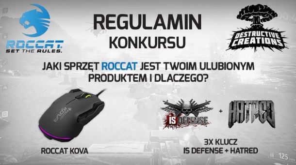 Konkurs: Do zdobycia myszka ROCCAT Kova i klucze do gier IS Defense oraz Hatred
